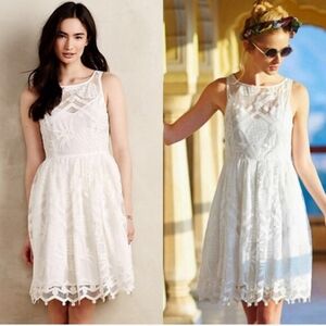 🆕Anthropologie🌷 NEW Maeve Scalloped Lace Pineapple Dress